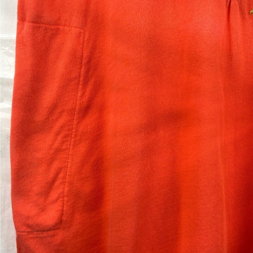 Johnny Was Embroidered Soft Orange Tunic Dress Size S Pockets V-neck Floral - Picture 9 of 13